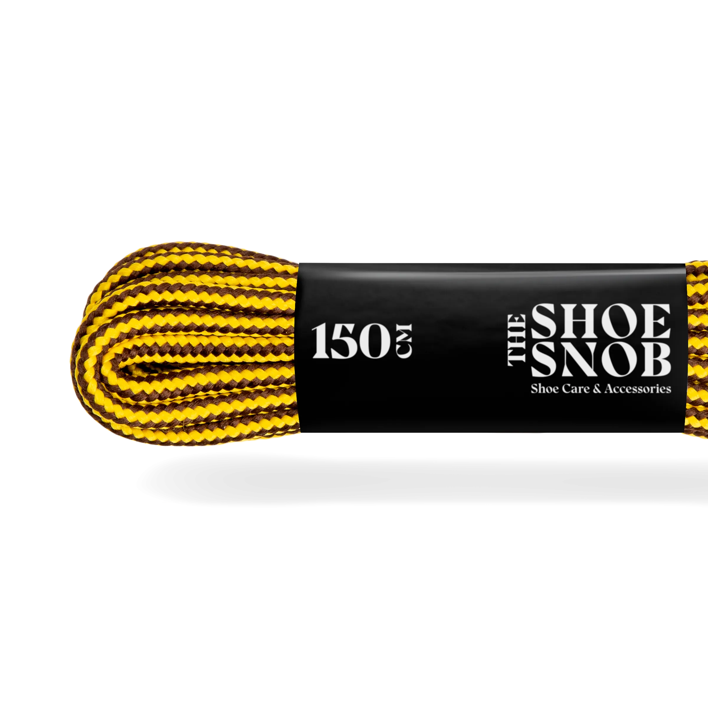 150cm Round Boot Laces - Brown/Yellow