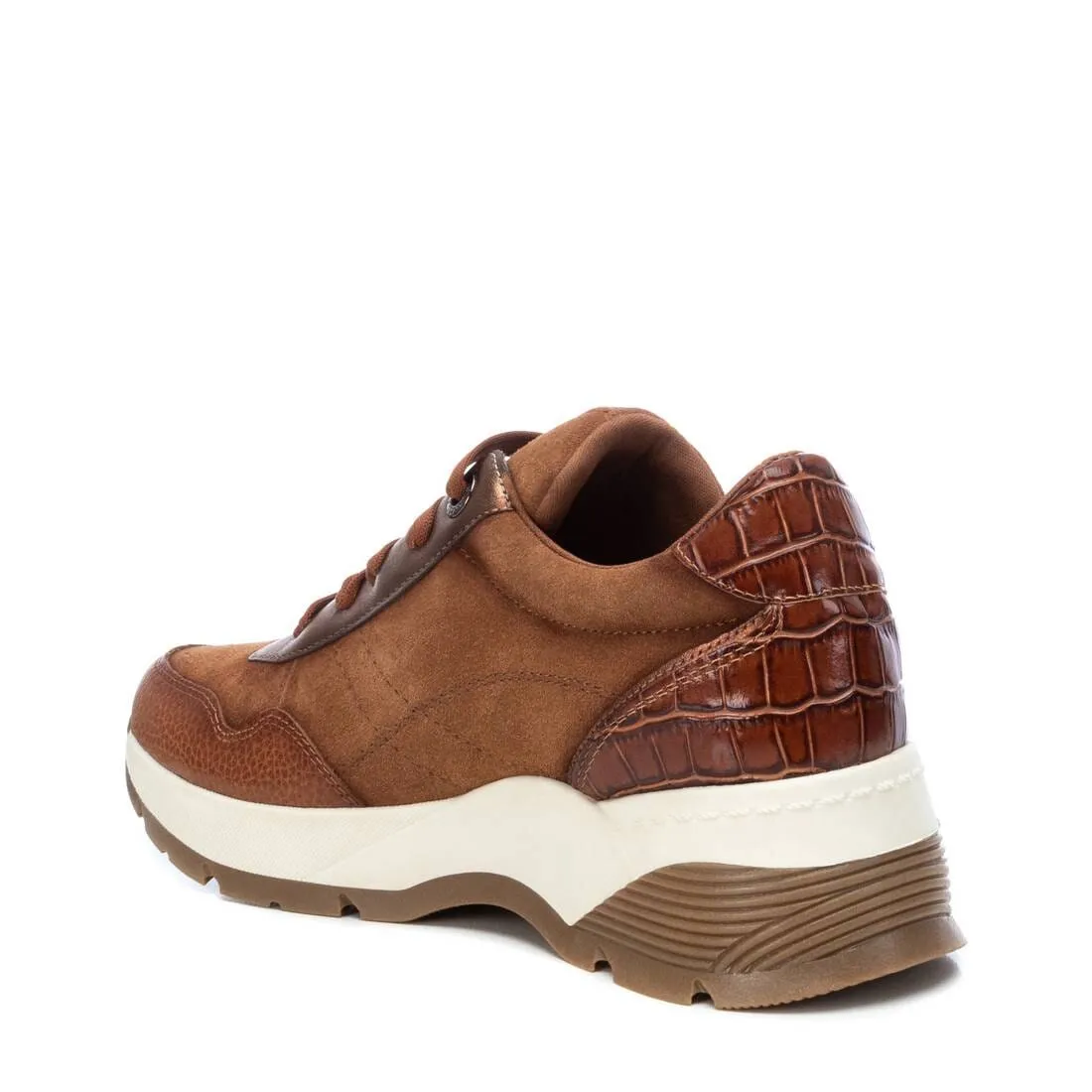 160195 Spanish Collection Leather sneakers with cushion sole in Tan