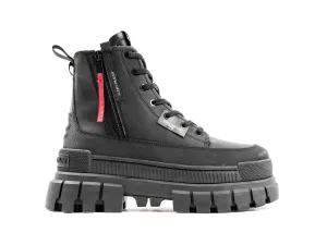 98859-001-M | REVOLT BOOT ZIP LEATHER | BLACK/BLACK