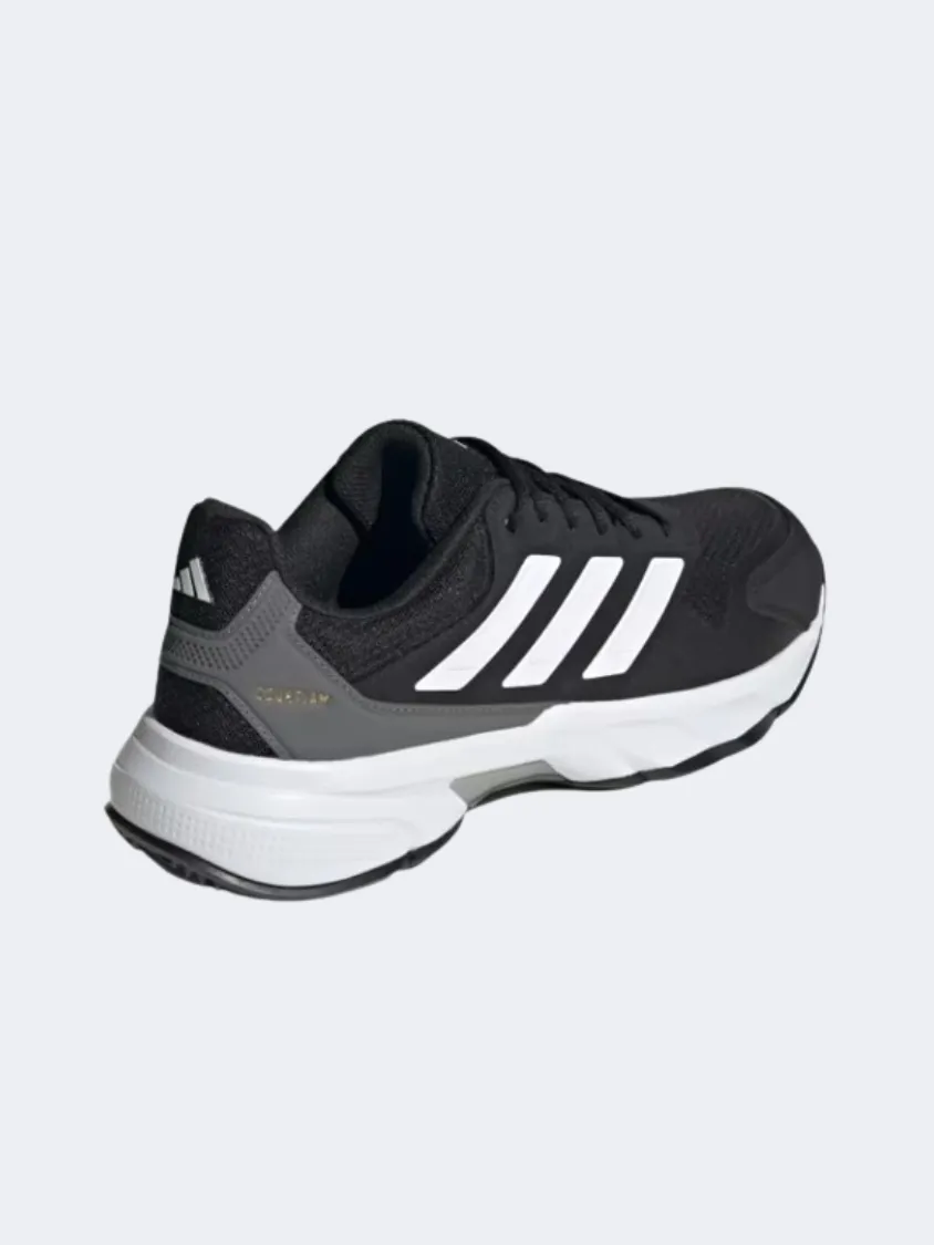 Adidas Courtjam Control 3 Men Tennis Shoes Black/White/Grey