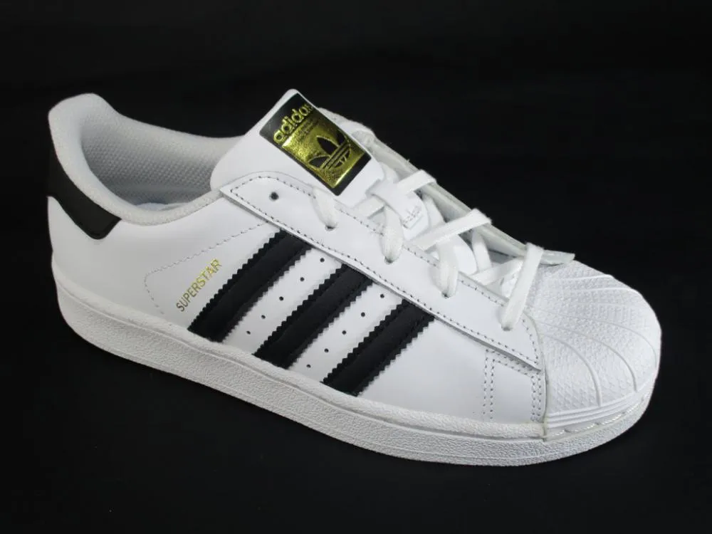 Adidas Originals scarpa sneakers per ragazzi Superstar C BA8378 bianco-nero