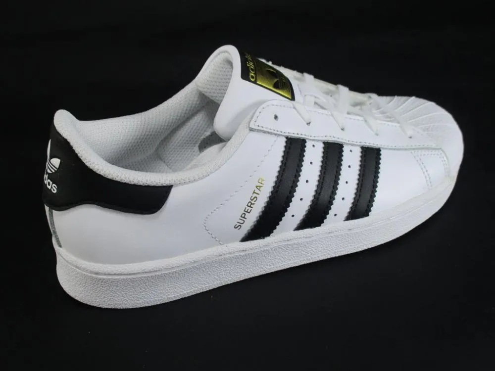 Adidas Originals scarpa sneakers per ragazzi Superstar C BA8378 bianco-nero