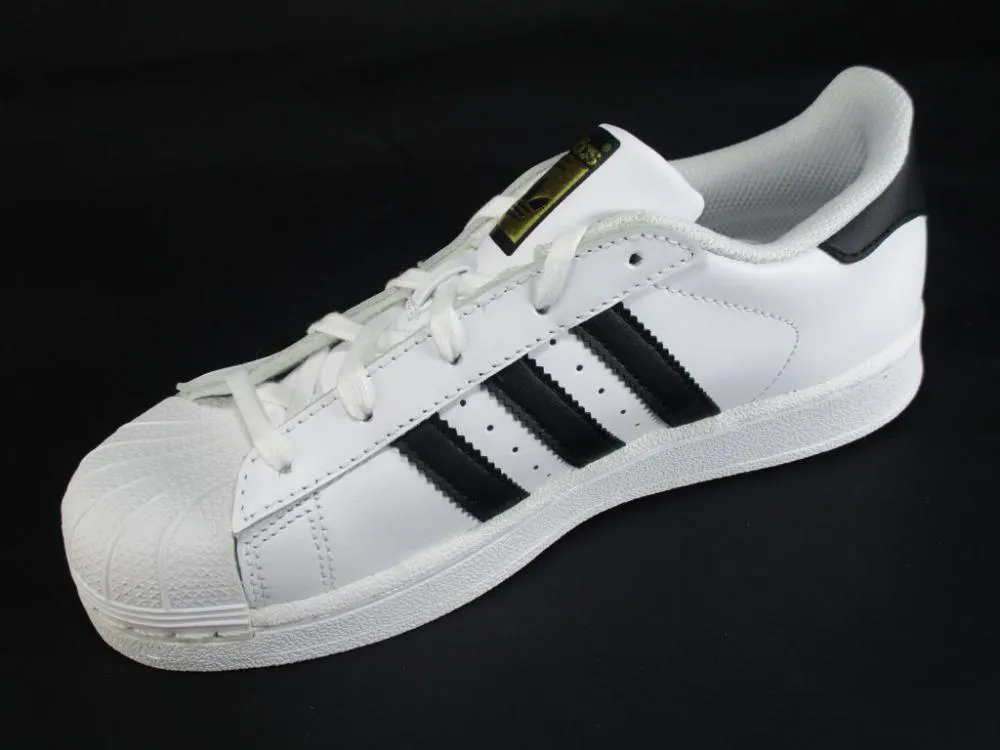 Adidas Originals scarpa sneakers per ragazzi Superstar C BA8378 bianco-nero