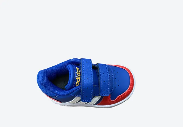 Adidas scarpa sneakers da infante Hoops 2.0CMF I FY9445 blu-rosso-bianco