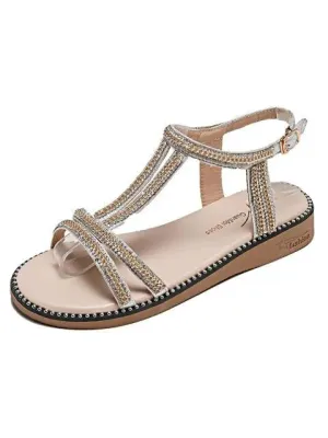 Adorable Bottom Rhinestone Style Summer Women Sandals