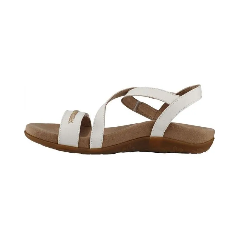 Aetrex Gabby Adjustable Quarter Strap Sandal White