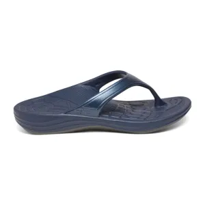 Aetrex Women's Fiji Orthotic Flips Navy