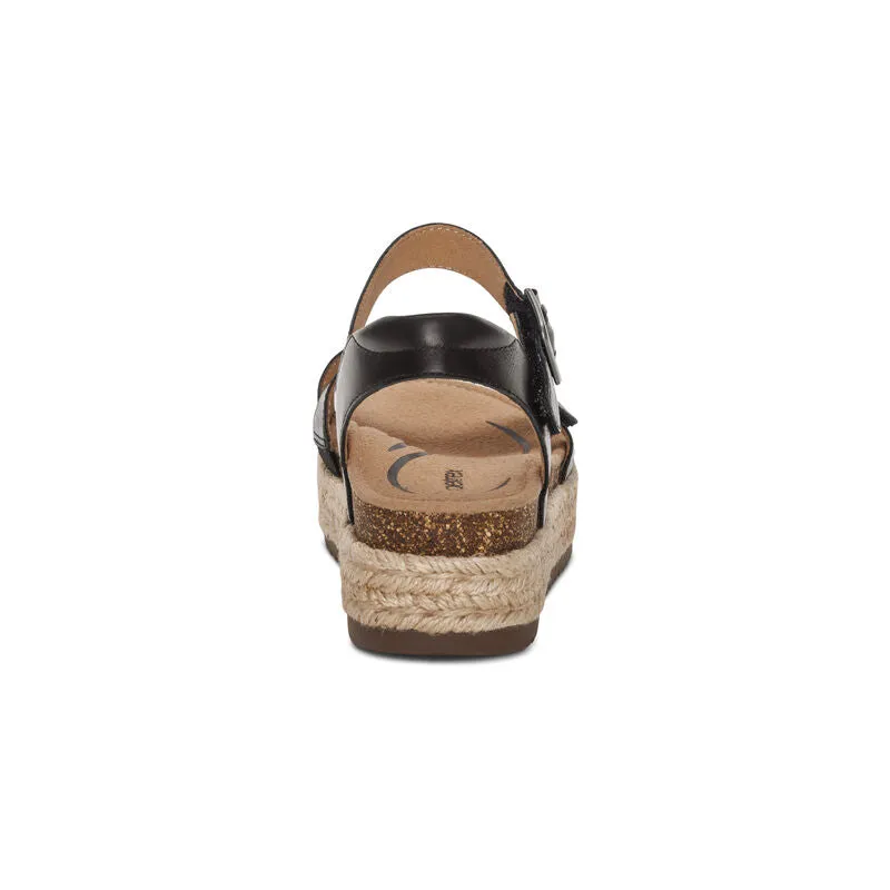 Aetrex Women's Paula Platform Sandal CP152 Color:  Camel