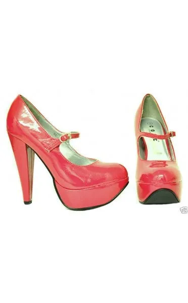 Alexa Patent Platform Shoes In Pink