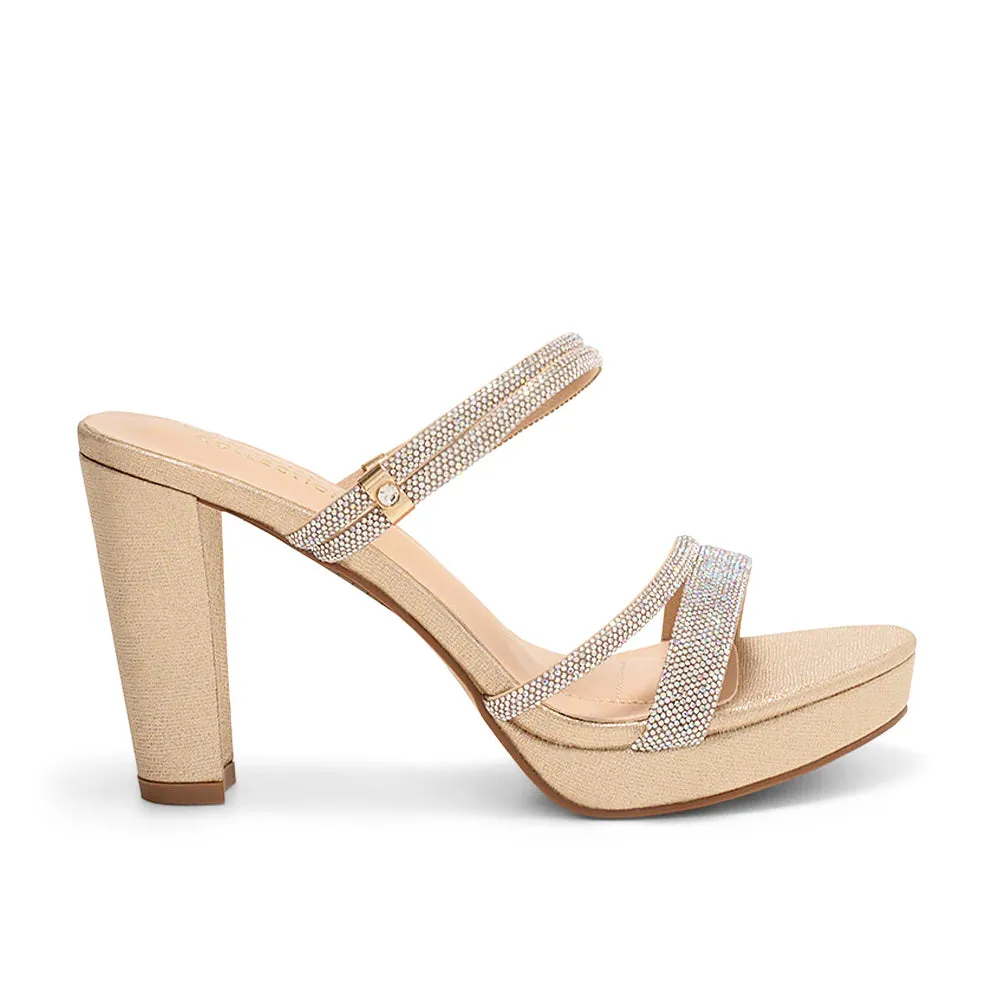 AMARA-28 3.5" Block Heel | Black, Nude