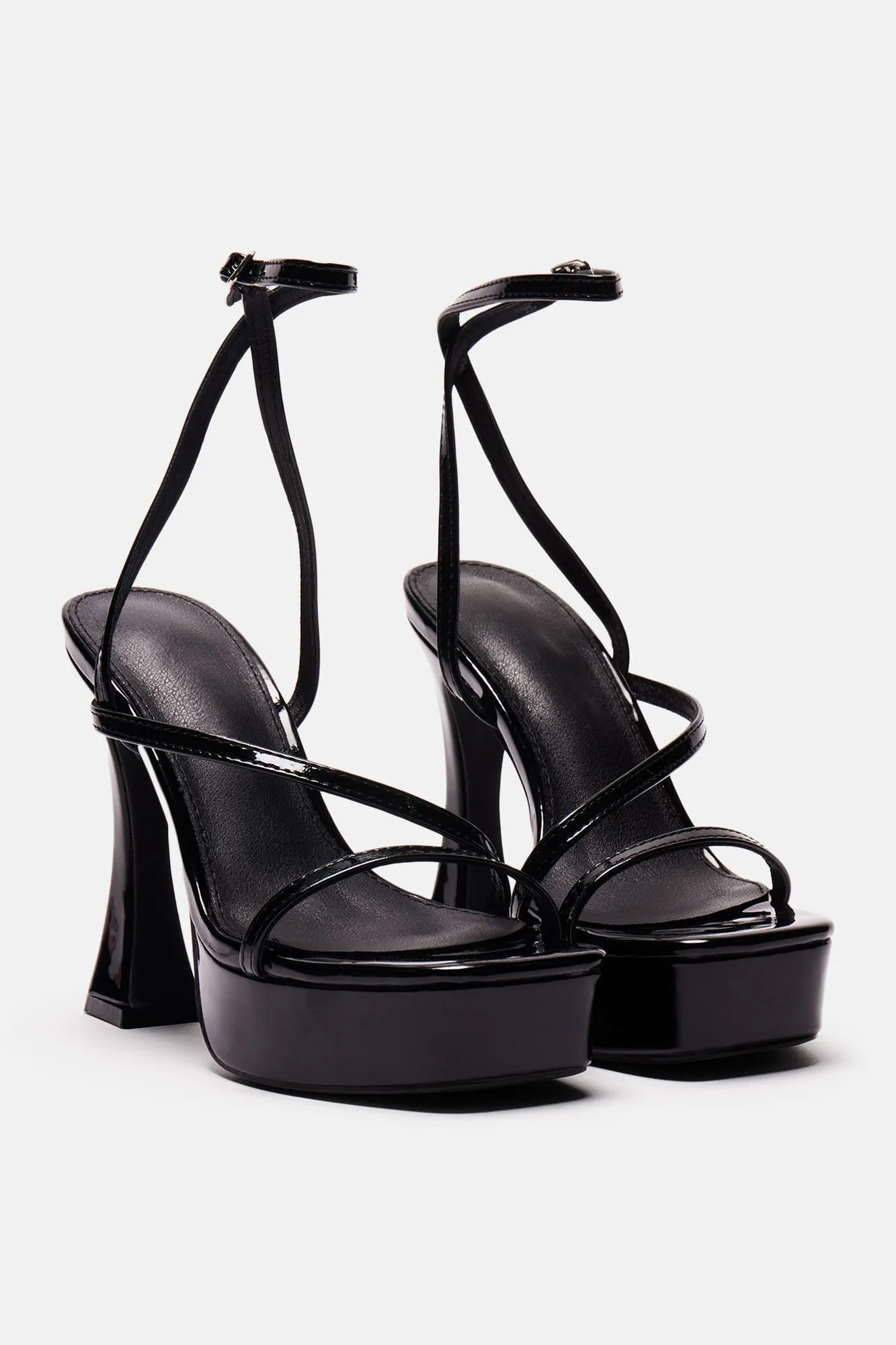 Amozae-Andrea Platform Block Heels - Black