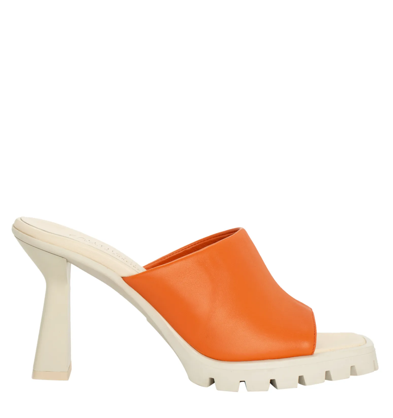 Amy Orange Leather Sandal