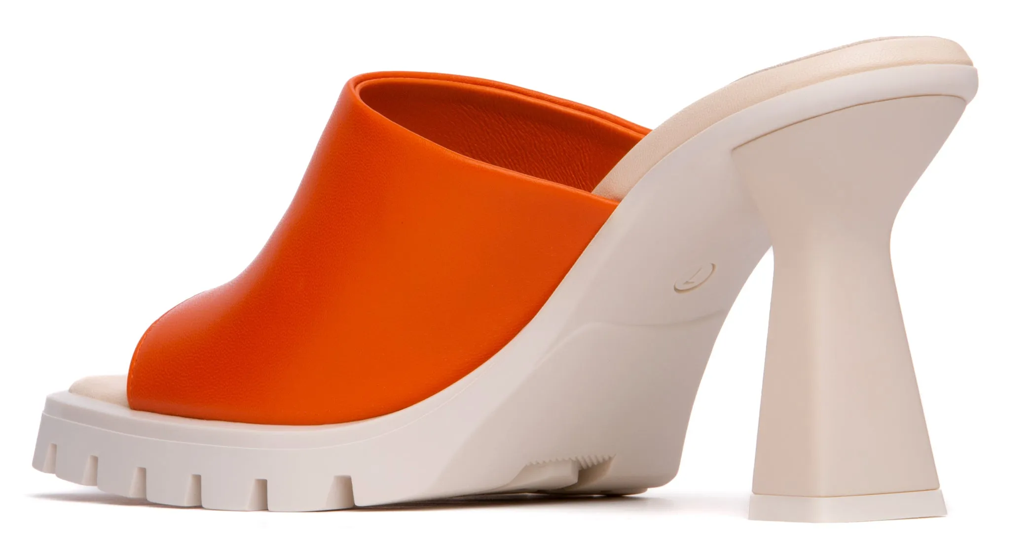 Amy Orange Leather Sandal