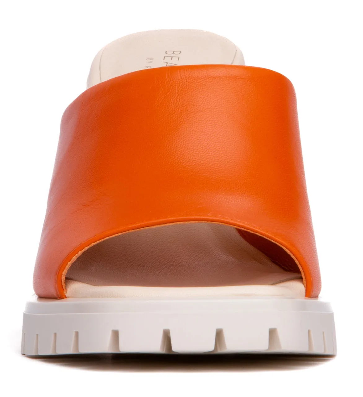 Amy Orange Leather Sandal