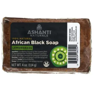 Ashanti Naturals African Black Soap Lemongrass 4 oz