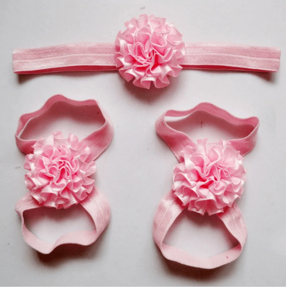 Baby Flower Headband & Barefoot Sandals