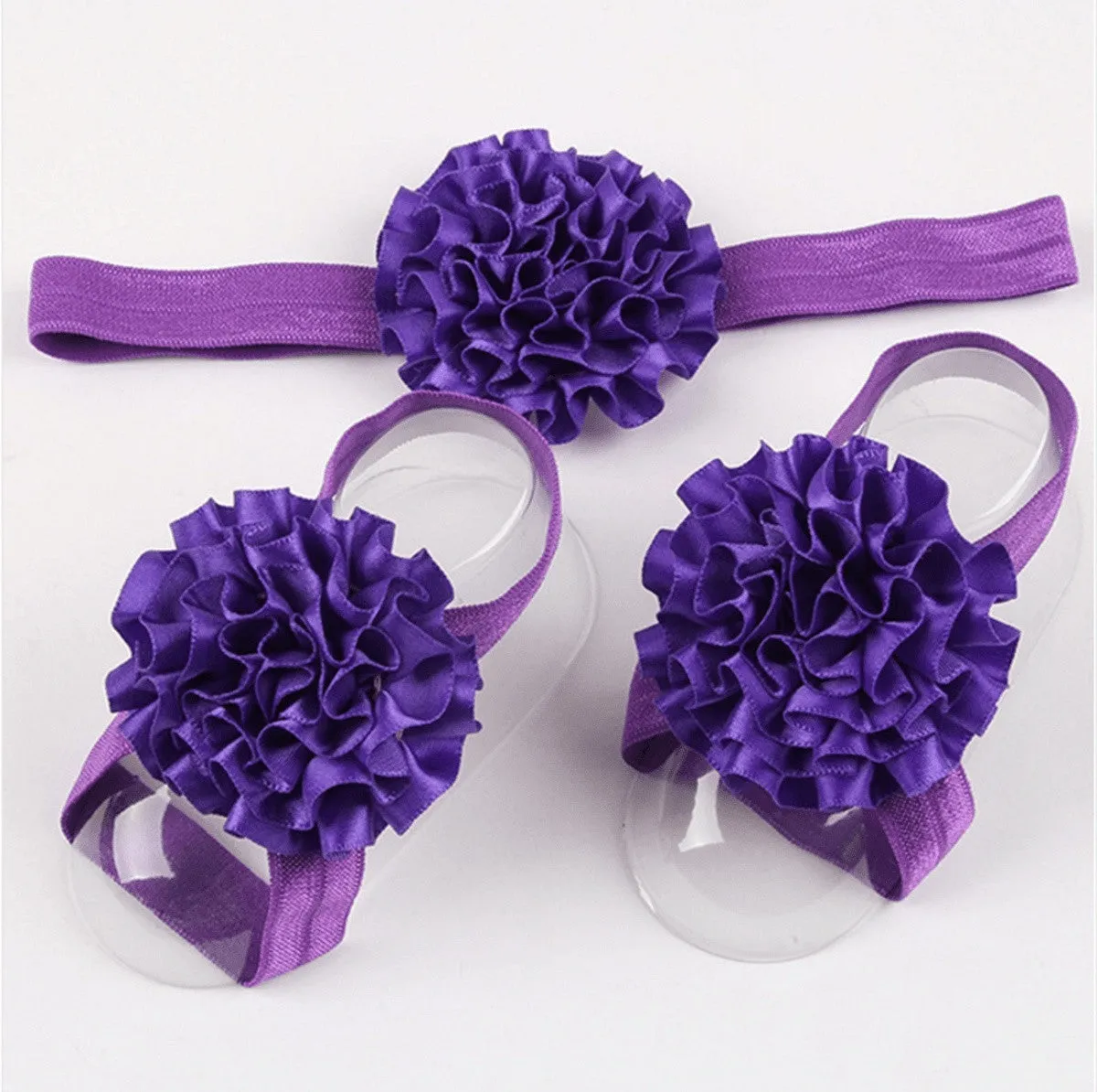 Baby Flower Headband & Barefoot Sandals