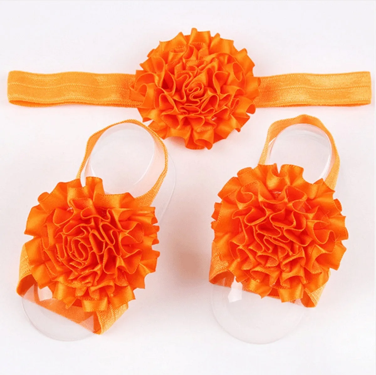 Baby Flower Headband & Barefoot Sandals