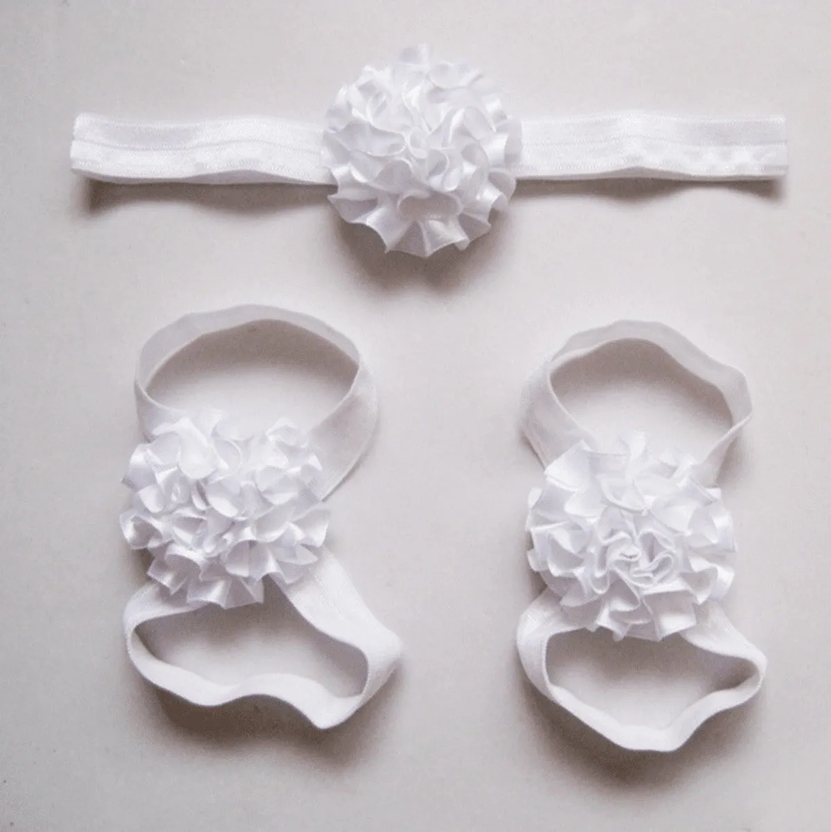 Baby Flower Headband & Barefoot Sandals