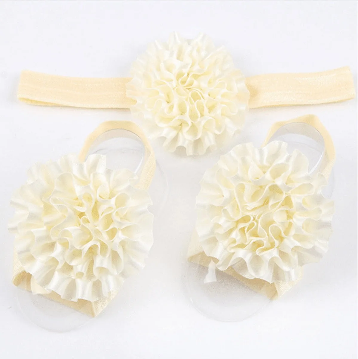 Baby Flower Headband & Barefoot Sandals