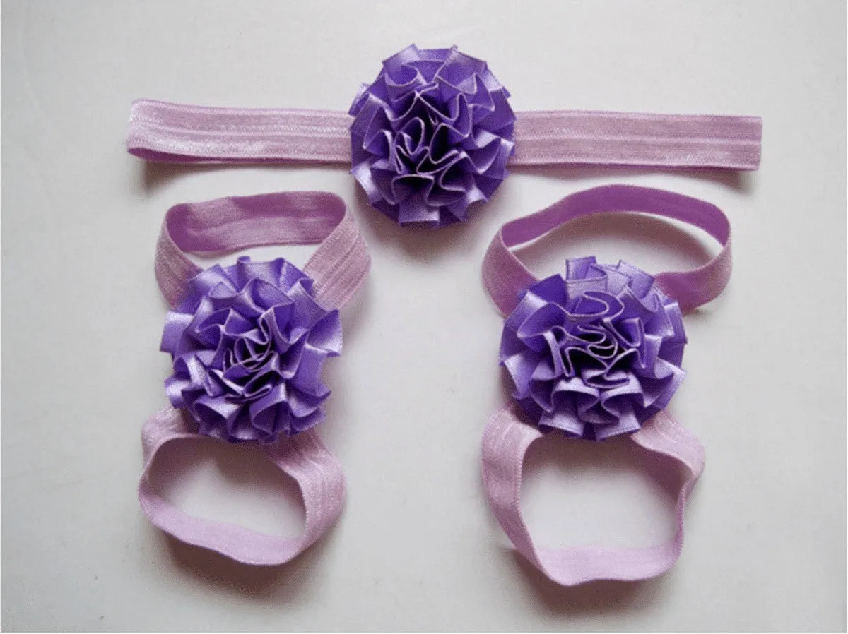 Baby Flower Headband & Barefoot Sandals