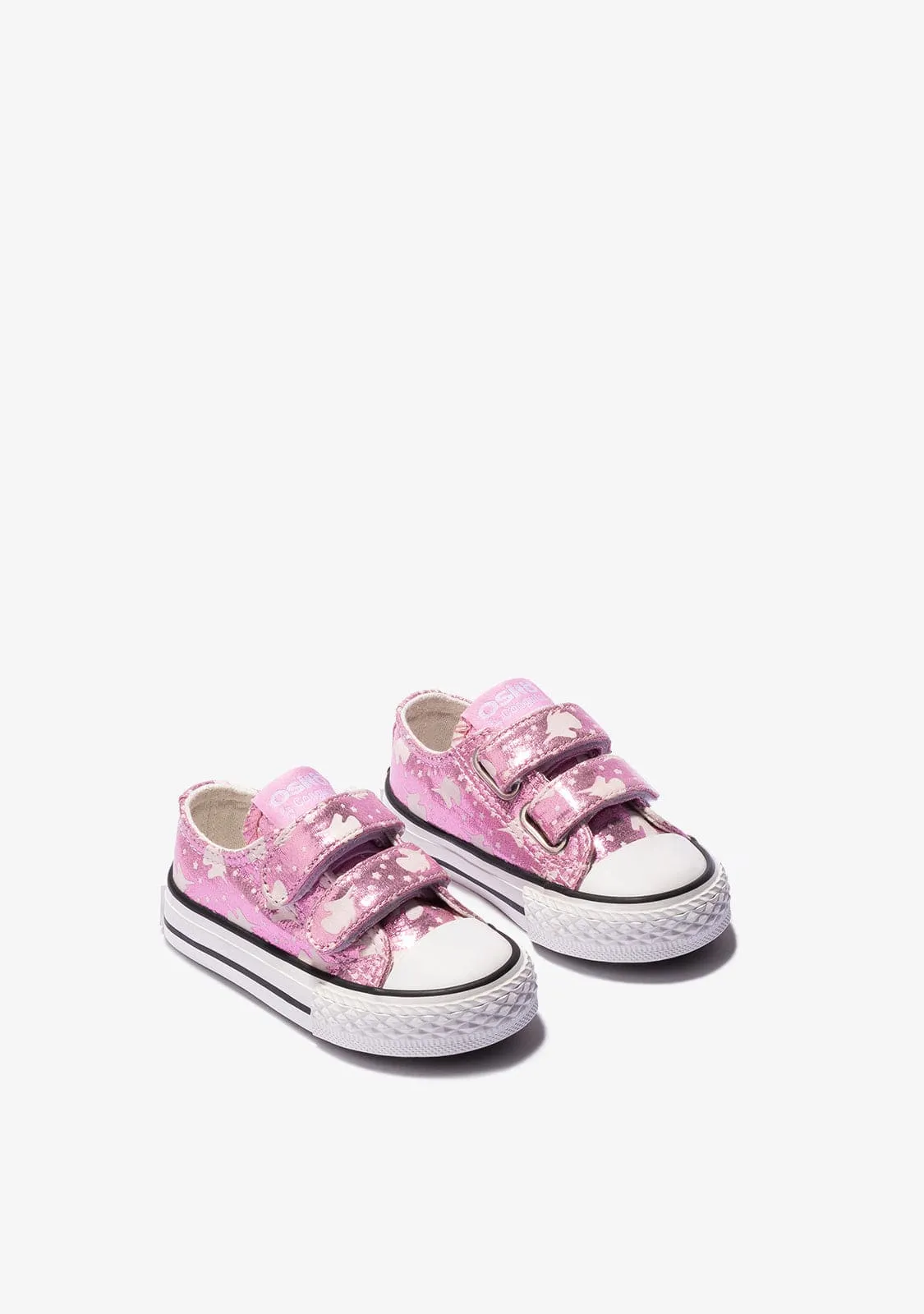 Baby's Pink Glows in the Dark Sneakers Canvas