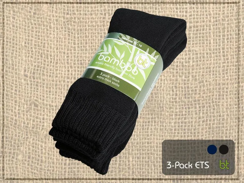 Bamboo Textiles Extra Thick Sock 3 PKT