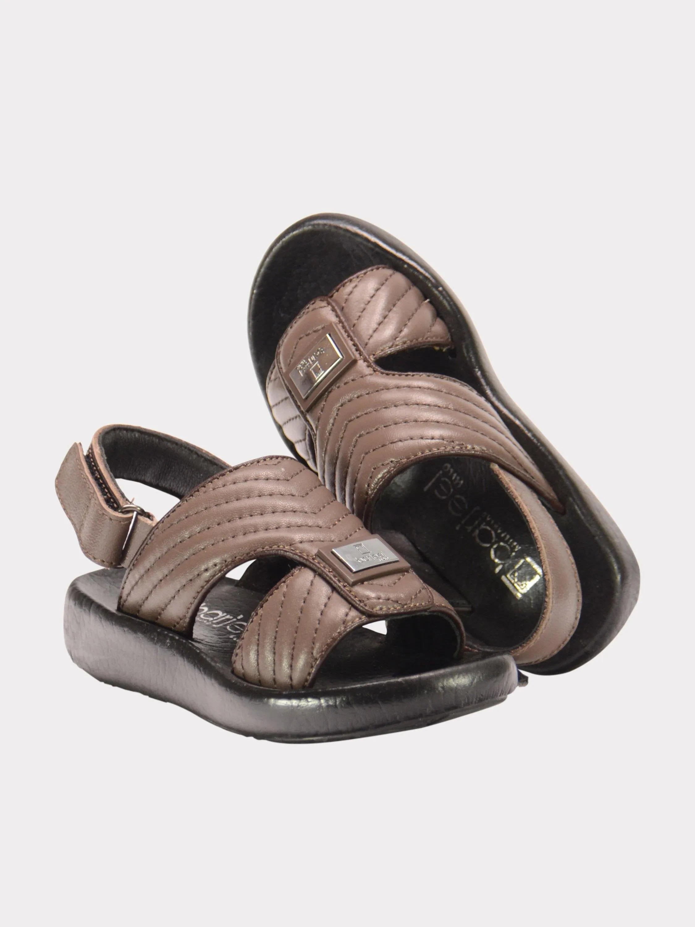 Barjeel Uno 2190660 Nappa Stripes Strap Arabic Leather Sandals