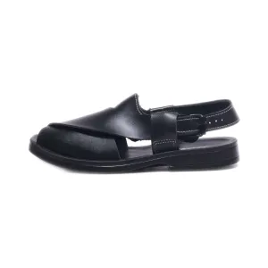 Bata Flat Sandals Fabric Black Colour For Women