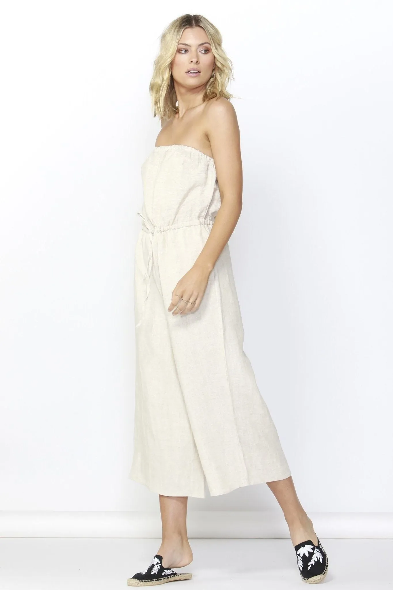 Betty Basics Finn Linen Jumpsuit in Natural