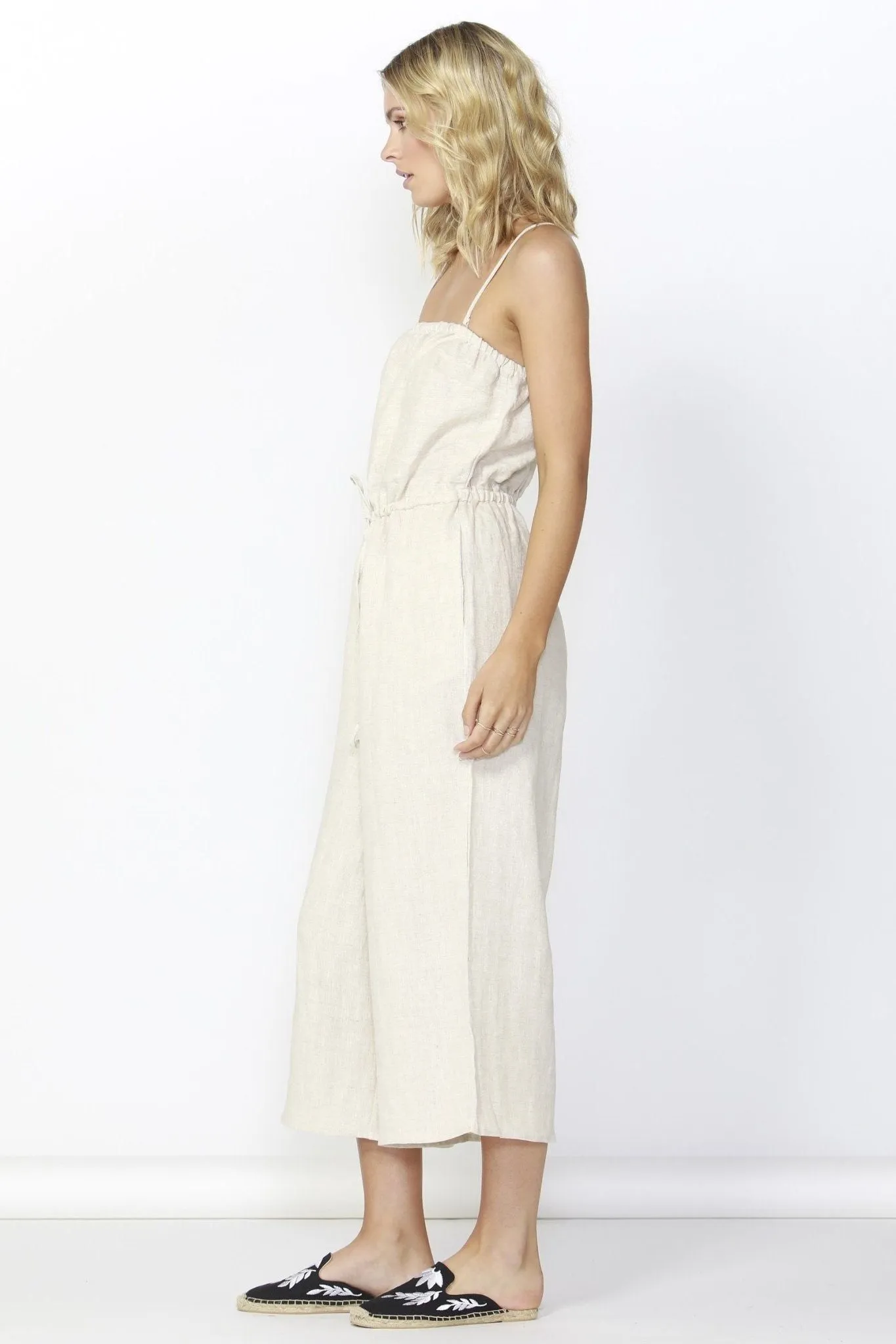 Betty Basics Finn Linen Jumpsuit in Natural