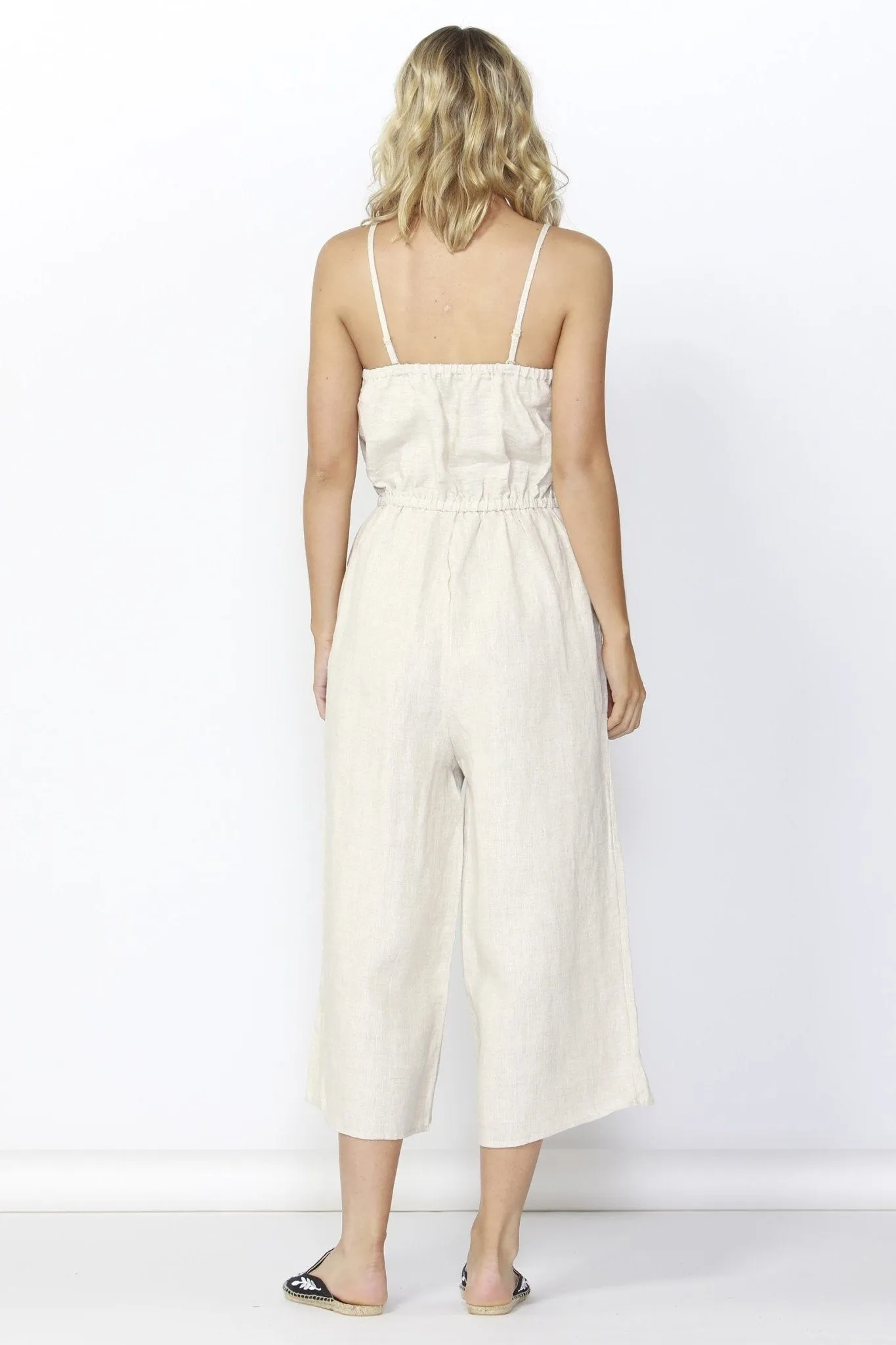 Betty Basics Finn Linen Jumpsuit in Natural