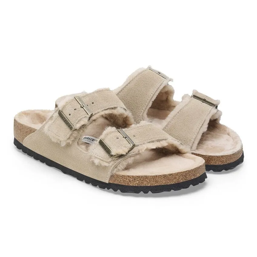 Birkenstock Arizona Shearling - Taupe Suede