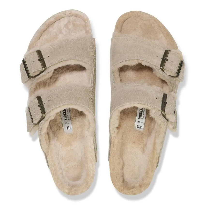 Birkenstock Arizona Shearling - Taupe Suede