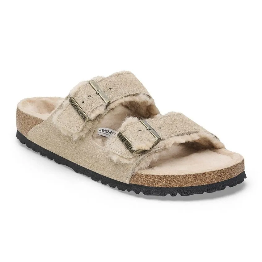 Birkenstock Arizona Shearling - Taupe Suede