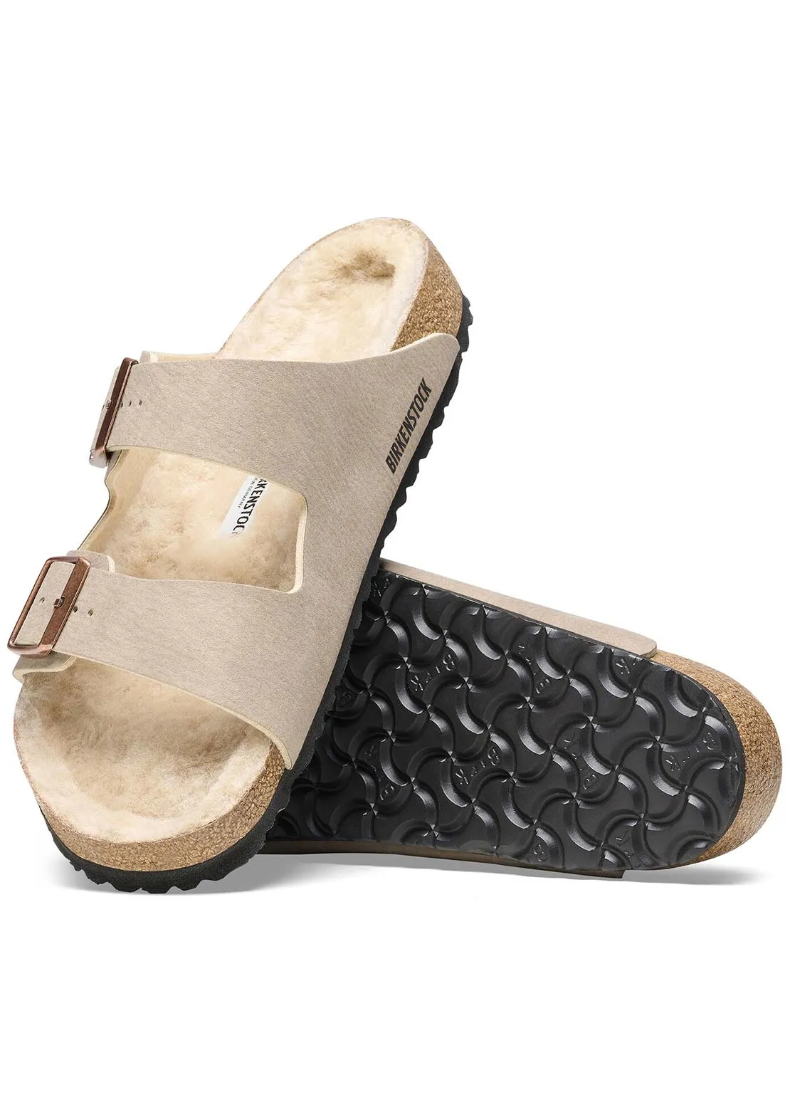 Birkenstock Women's Arizona Desert Microfiber/Shearling Narrow Sandals