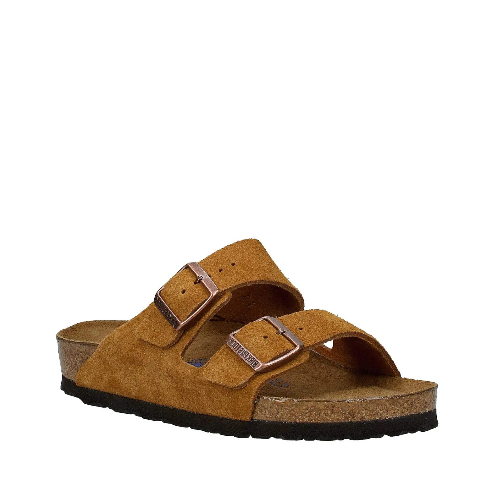 Birkenstock Women's Arizona Soft Footbed Sandals, Mink, Tan US