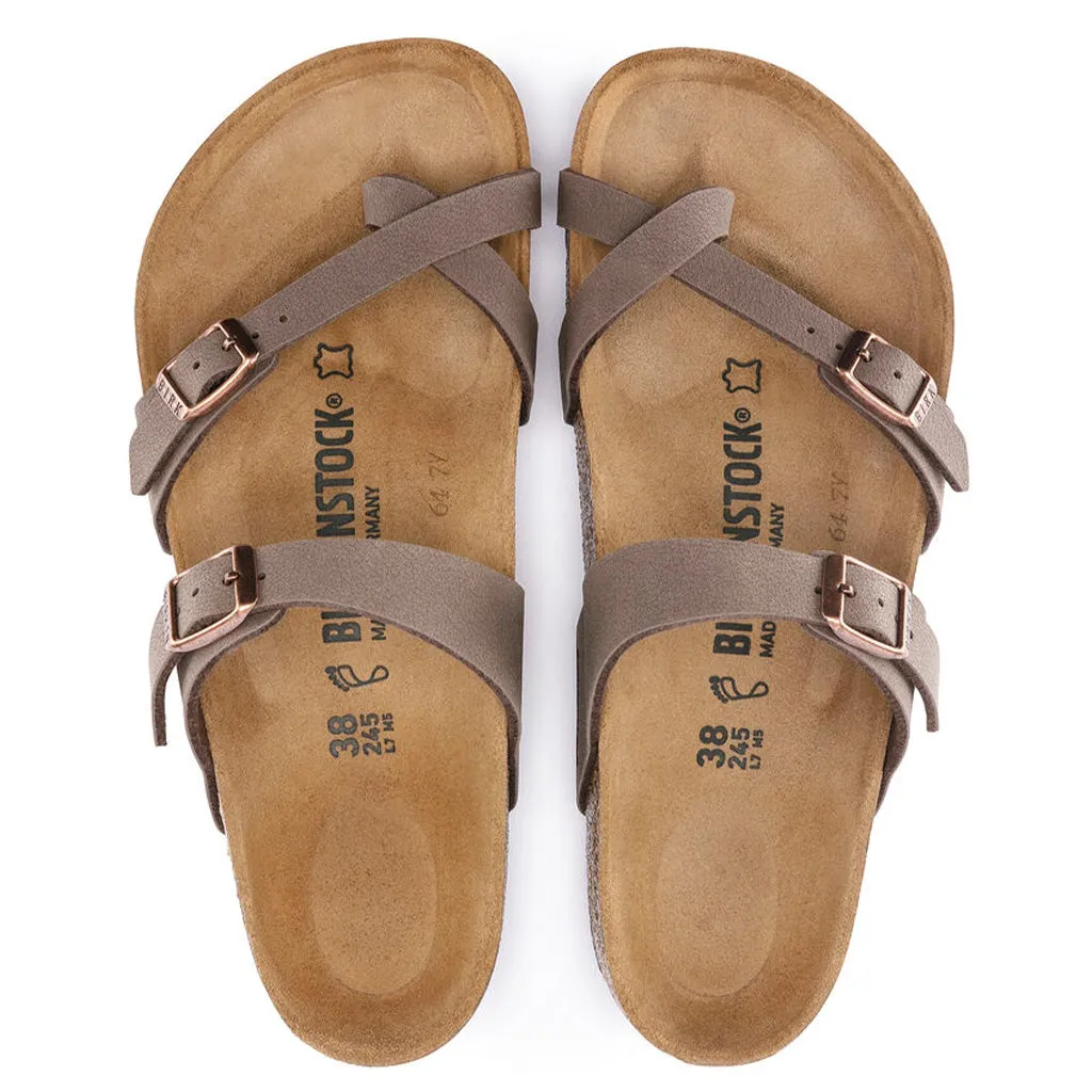 Birkenstock Womens Mayari Birkibuc Sandals - Mocha