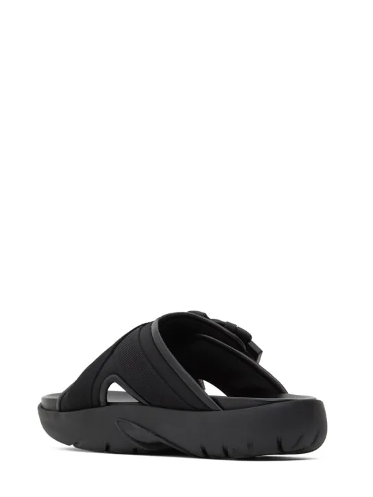 Bottega Veneta   Snap slide fabric sandals 