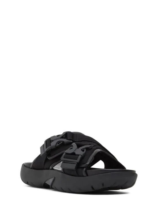 Bottega Veneta   Snap slide fabric sandals 