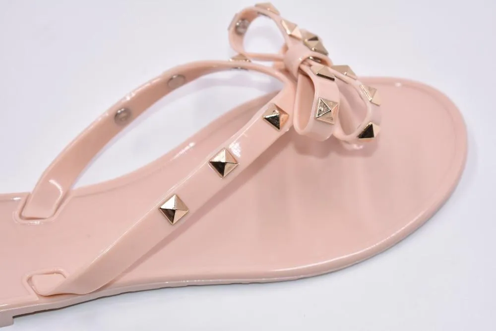 Bow Ribbon Flip-Flop Sandals