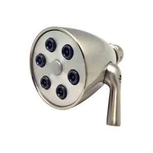 Brass 1.8GPM Fixed Showerhead with 6 Jet Adjustable Spray in Brushed Nickel