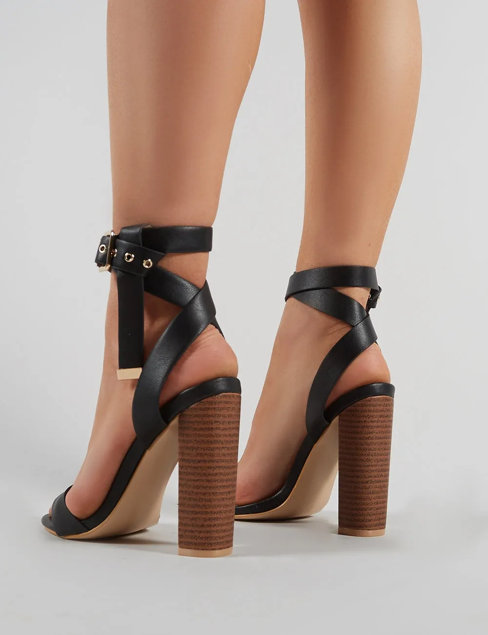 Brea Block Heels in Black