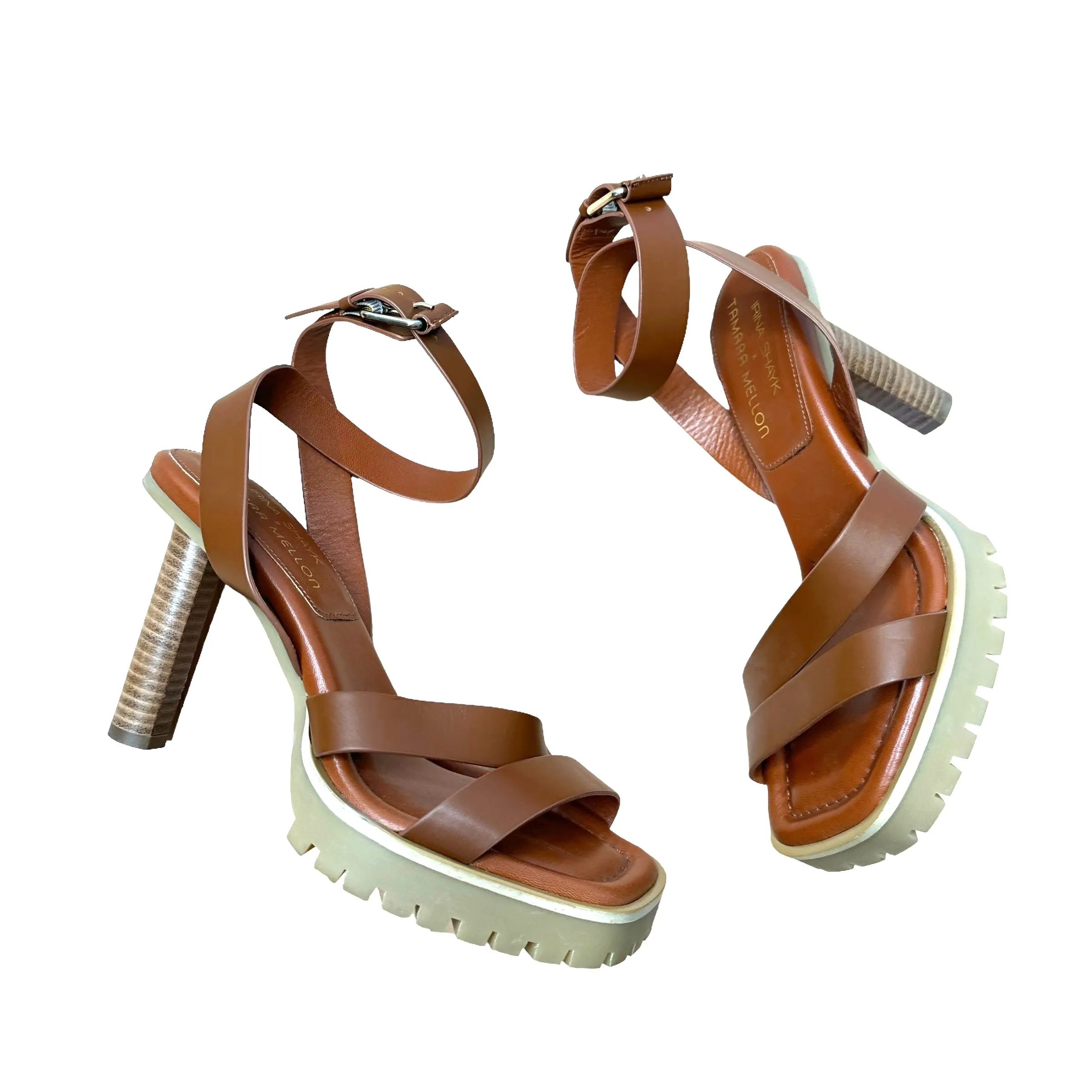 Brown Leather Sandals - 8.5