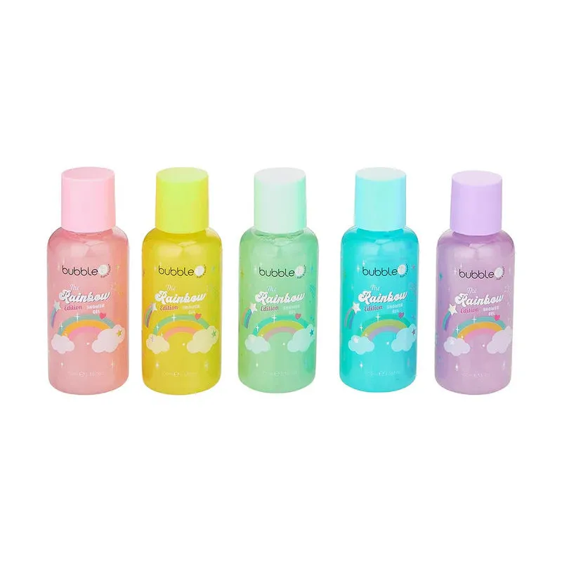 Bubble T Cosmetics Rainbow Shower Gel Gift Set (5 x 100ml)