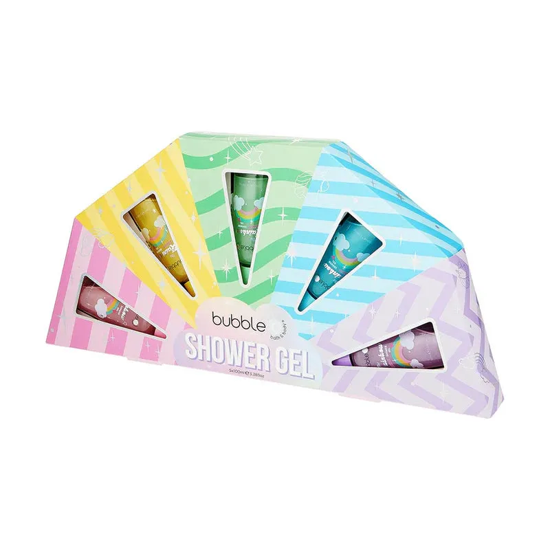 Bubble T Cosmetics Rainbow Shower Gel Gift Set (5 x 100ml)