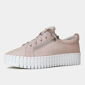 Bump Rose Leather Sneakers