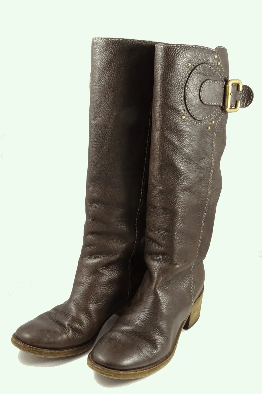 Chloe Brown Knee High Boots 38