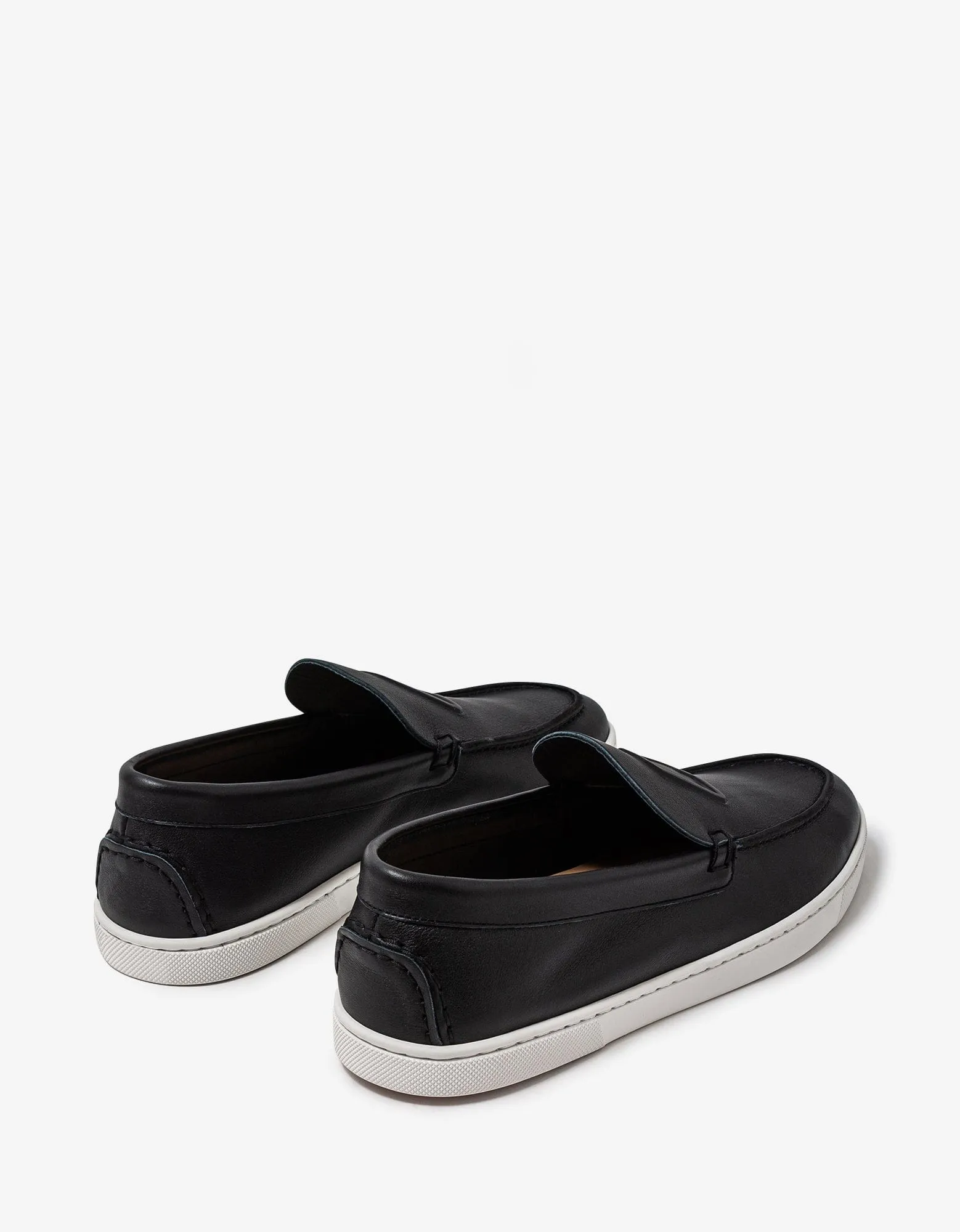 Christian Louboutin Varsiboat Black Leather Boat Shoes -