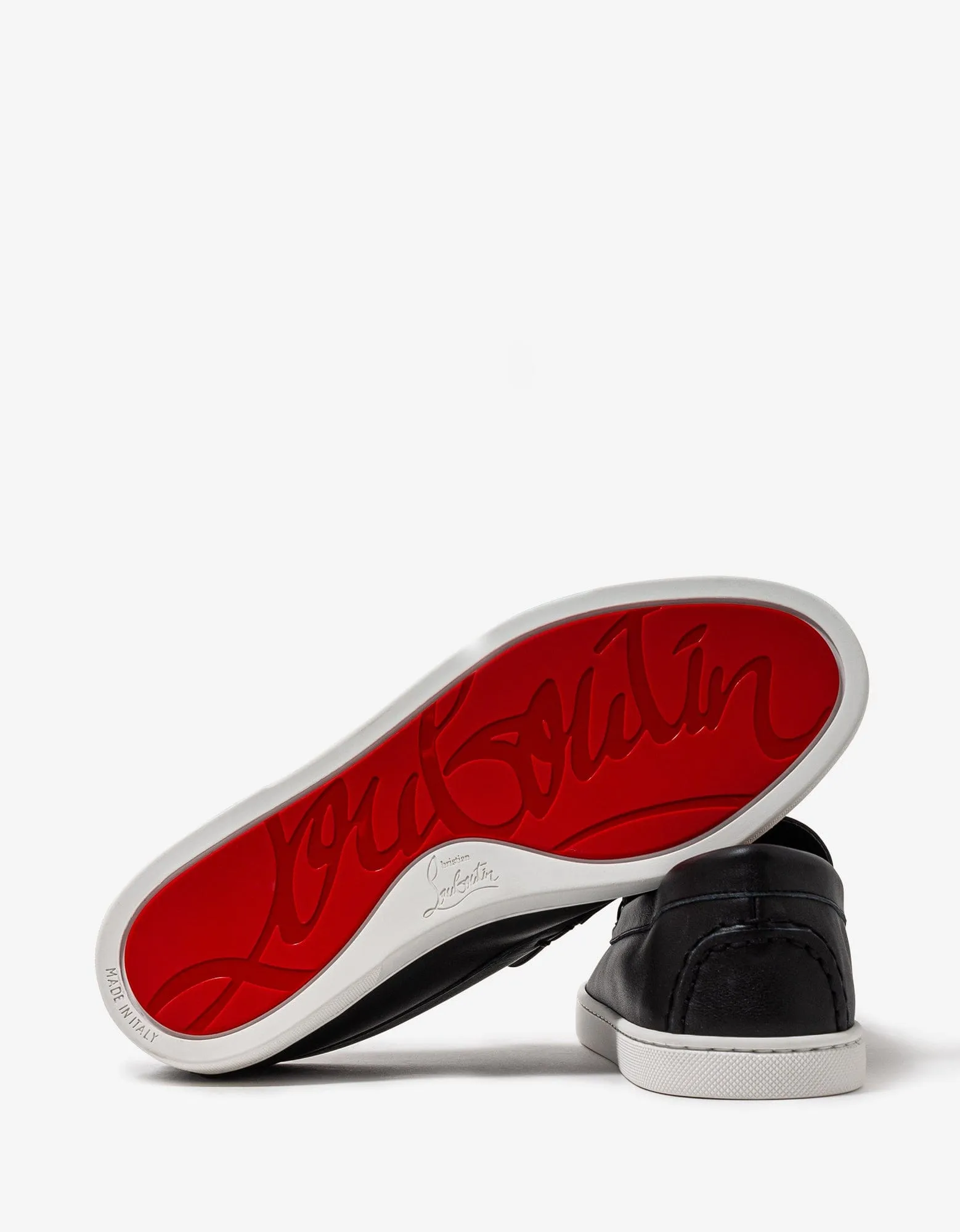 Christian Louboutin Varsiboat Black Leather Boat Shoes -